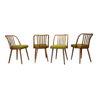 1960s Antonin Suman beech dining chairs, set of 4