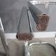 3 Vintage trundle tables in chromed steel and smoked glass