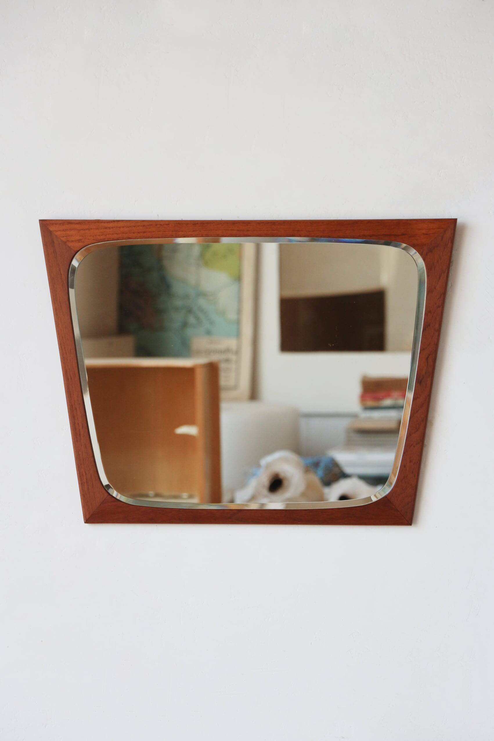 Vintage teak mirror – Aksel Kjersgaard – Danish design 1960