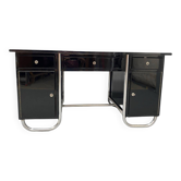 Bureau moderniste tchécoslovaque en chrome et bois, années 1950, Europe