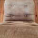 Fauteuil vintage tubulaire chromé et velours