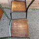 6 chaises école dépareillées industrielle école vintage collectivités Mullca