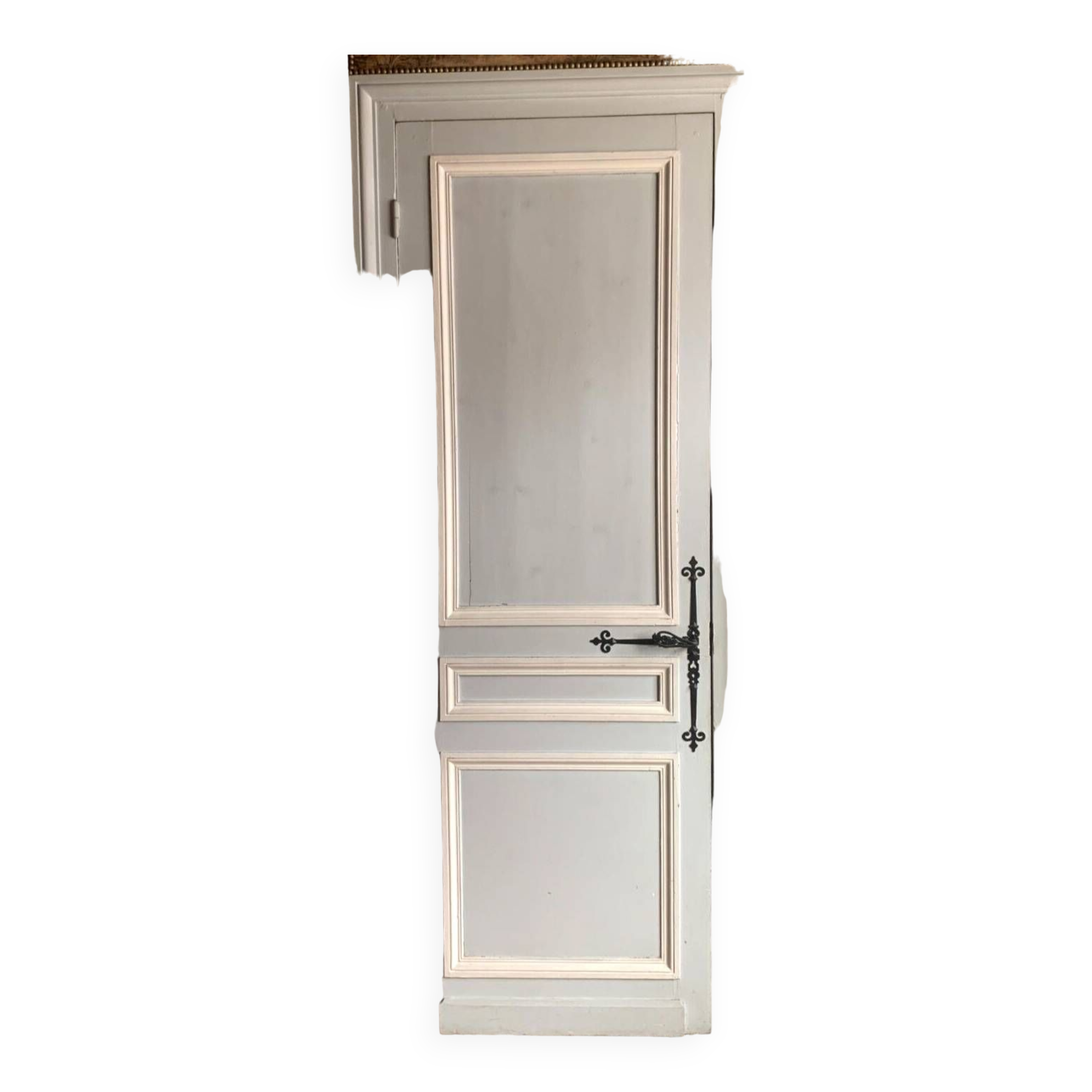 Double-sided passage door in 20th century patinated fir
