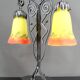 Bicéphale Art Deco lamp in wrought iron – Muller Frères Lunéville, circa 1930