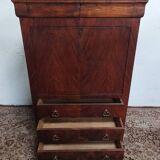 Louis Philippe secretary in oak and burr walnut