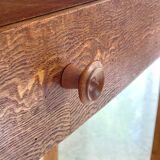 Vintage wood and marble console desk