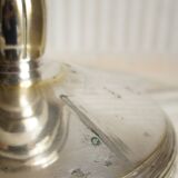 Cup or compotier on art deco pedestal in silver metal
