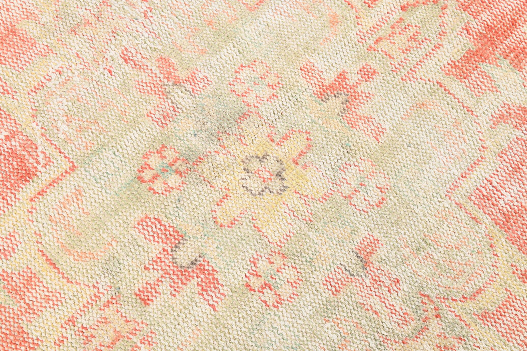 5x8 Cream & Red Turkish Vintage Rug 153x256Cm SK 20384