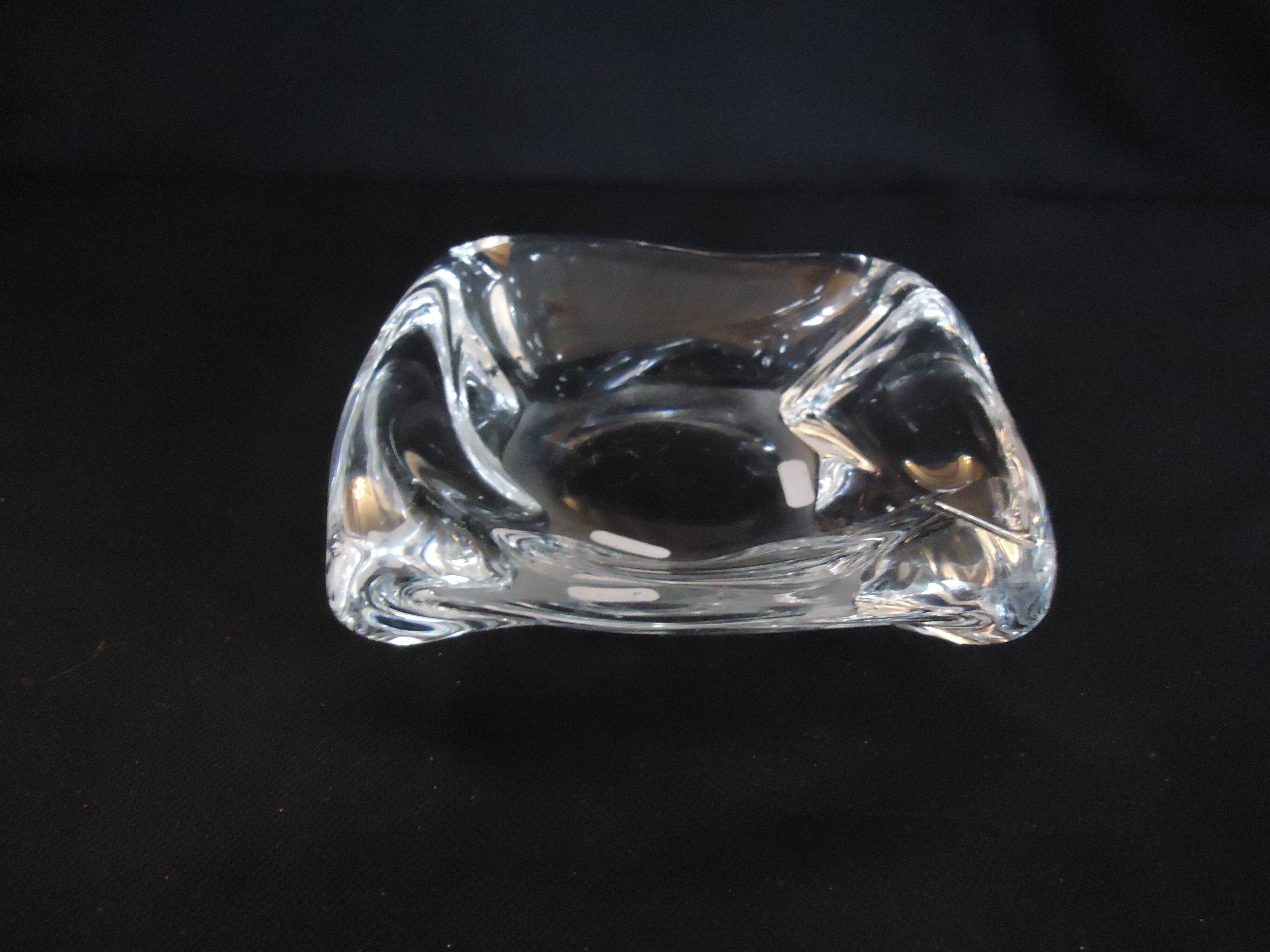 Crystal ashtray and pocket tray DAUM FRANCE