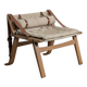 Fauteuil danois avec sangles en toile et cuir, XXe siècle