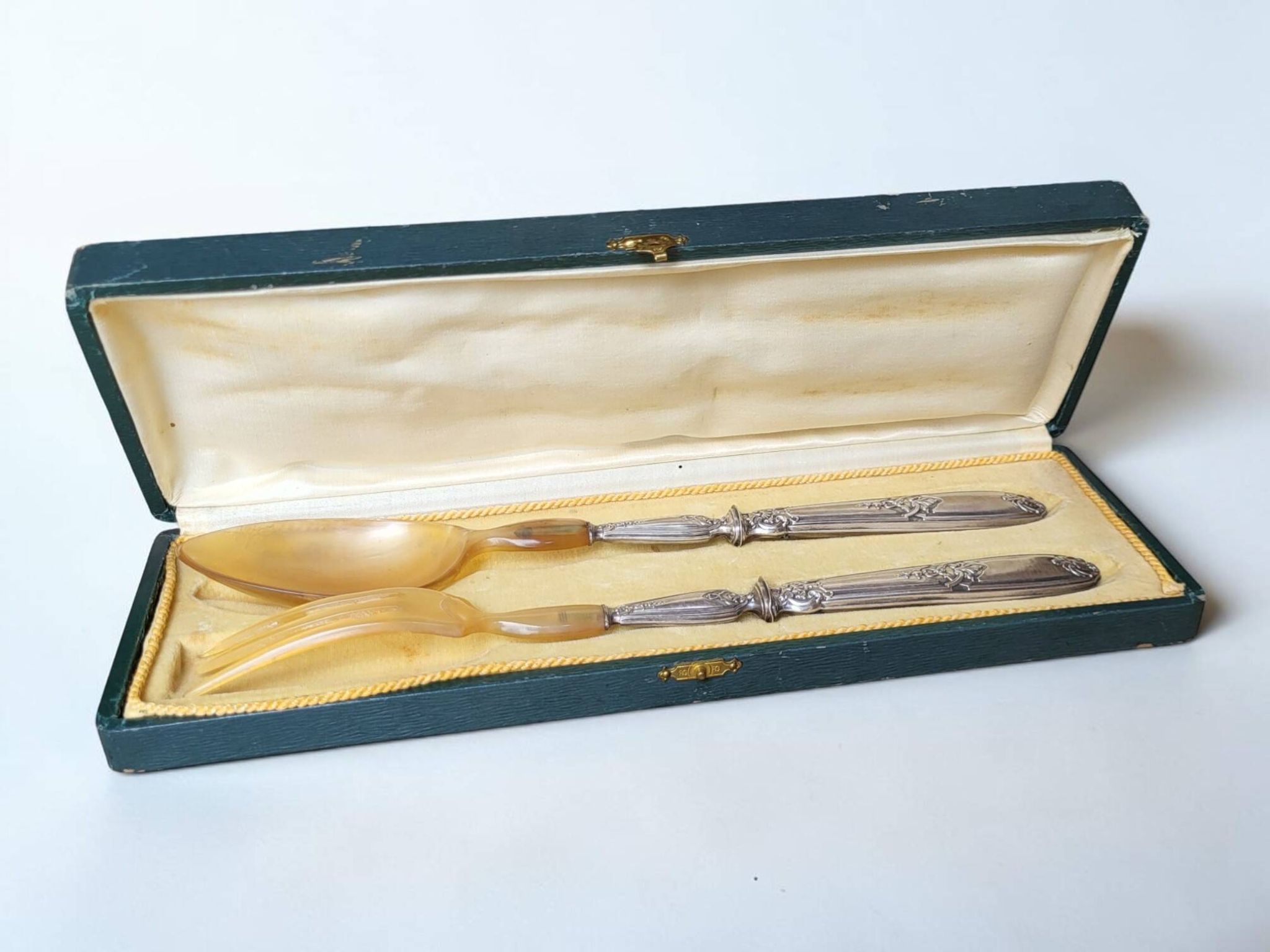 Silver-plated salad servers