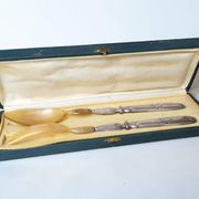 Silver-plated salad servers
