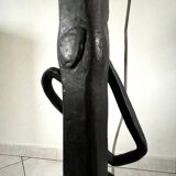 19th century wrought iron floor lamp