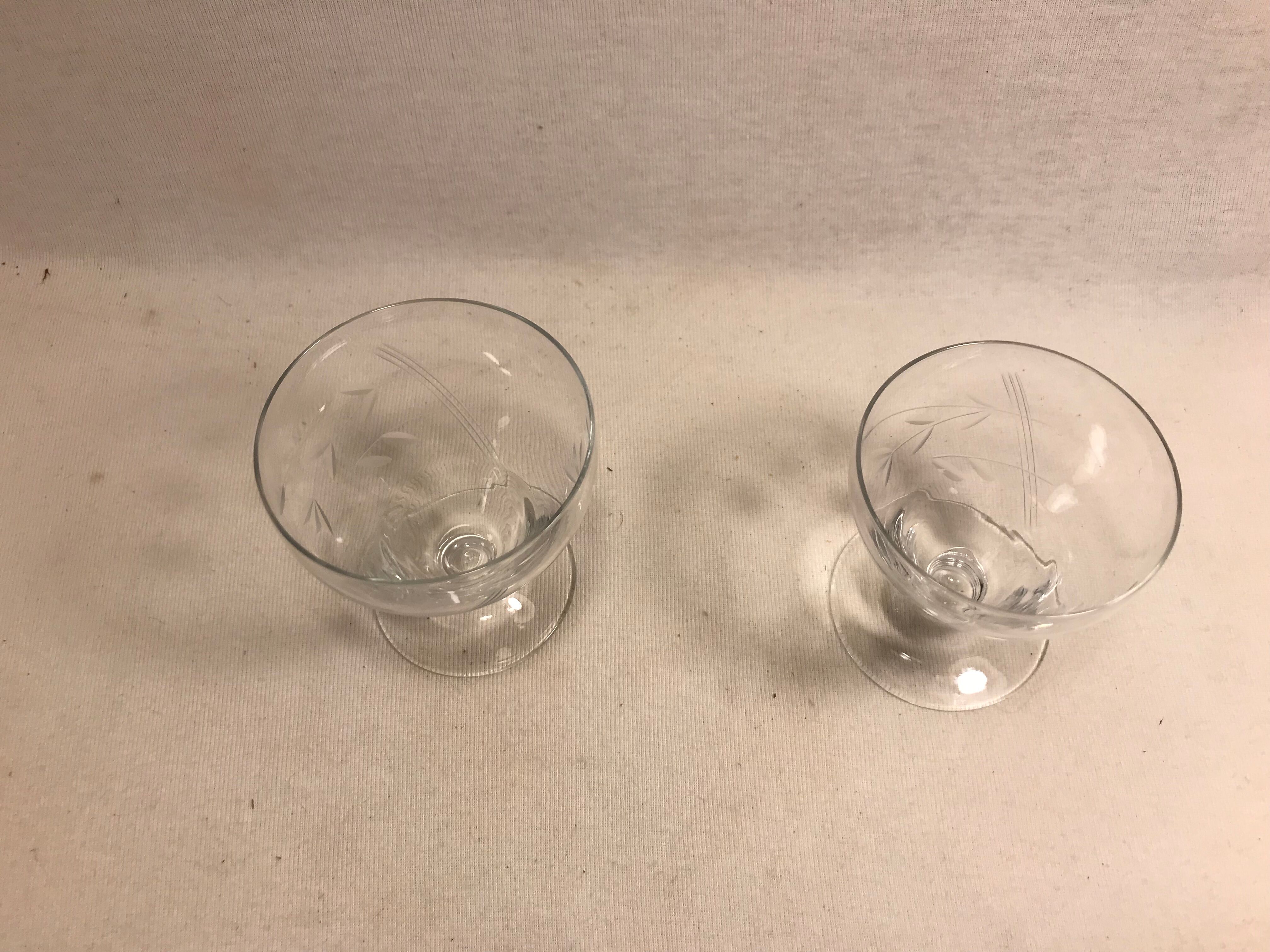Series of 19 glass