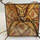 Moroccan henna lamp in leather /oriental lamp/Marrakech/45 cm /Vintage