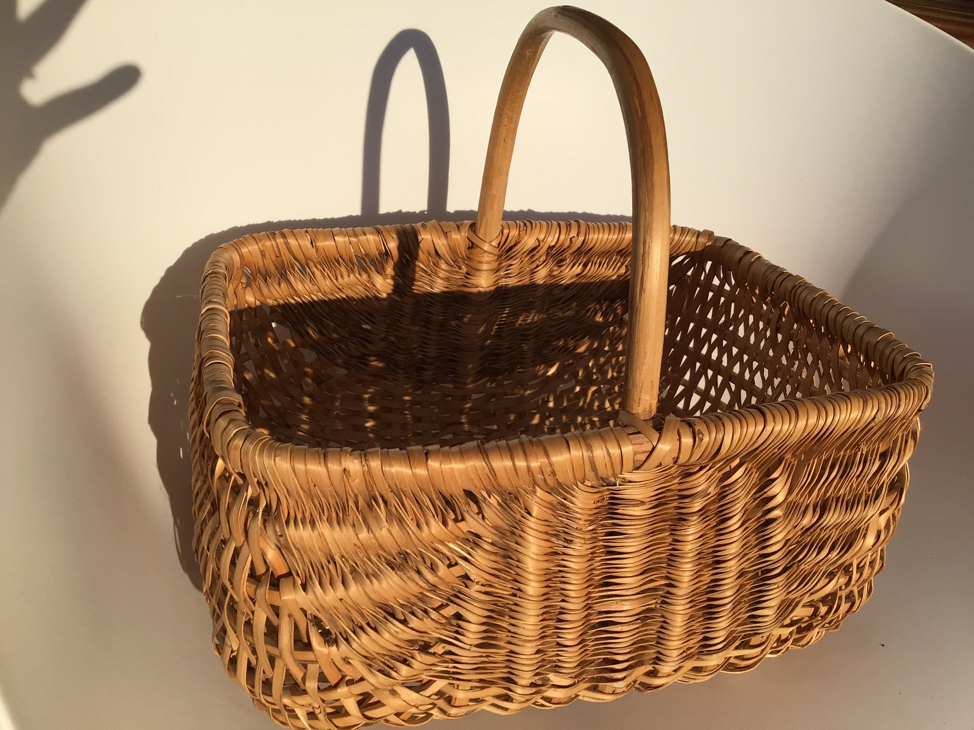 Rectangle braided hand basket