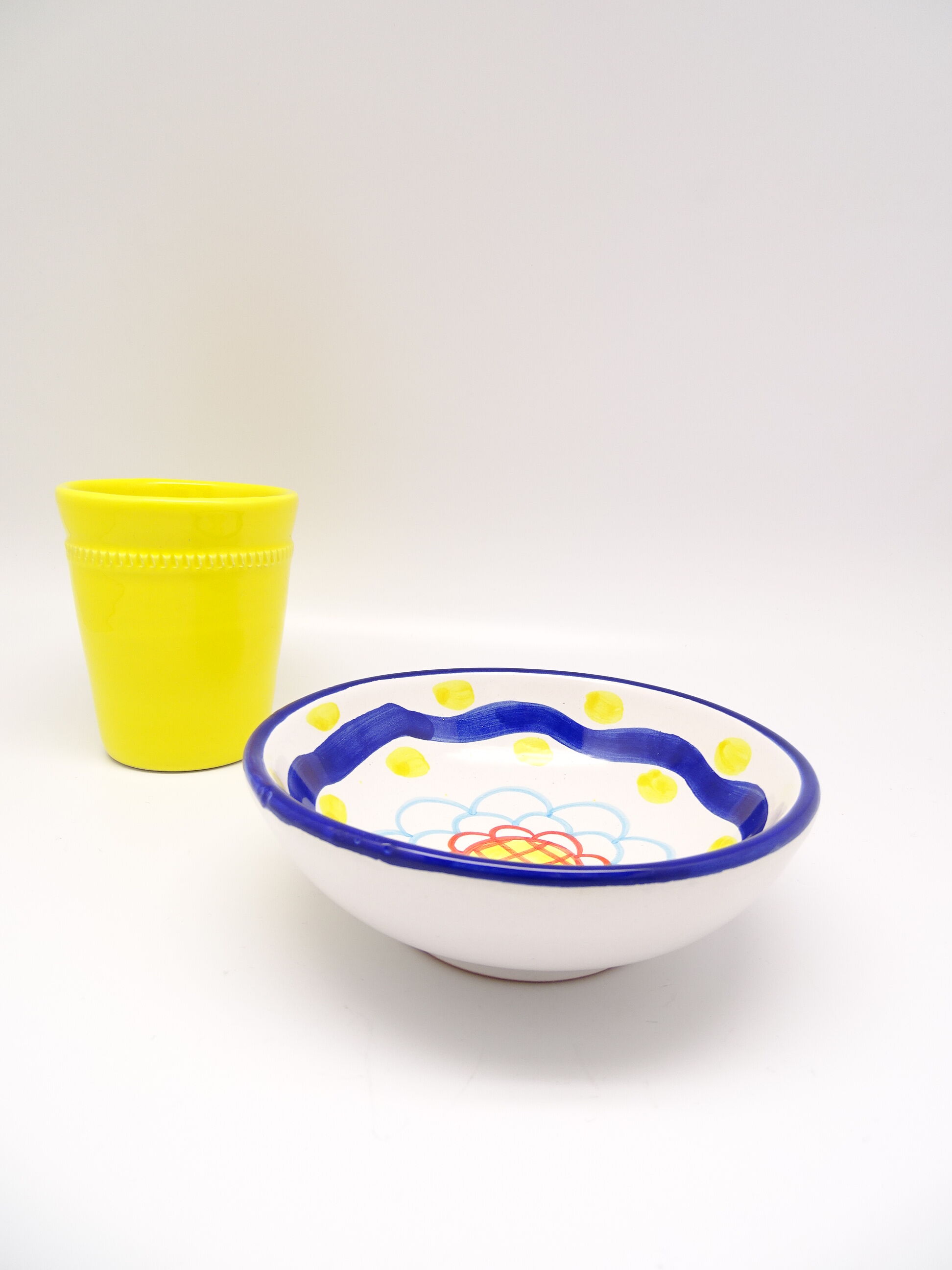 Multicolored bowl in Italian ceramic