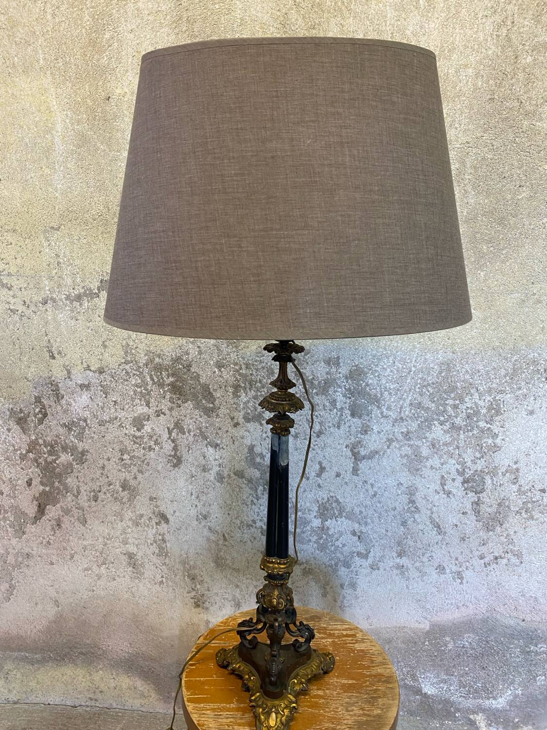 Candle holder lamp from the Napoleon III era.