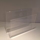 Acrylic magazine rack. Circa 1970.