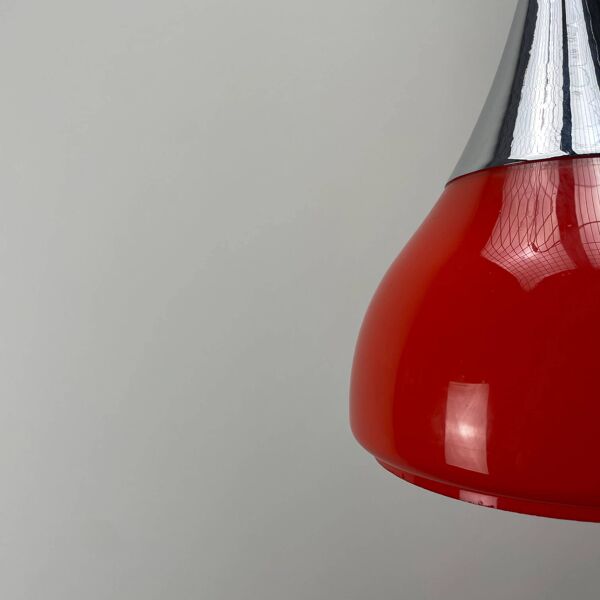 Paire de suspensions en forme de tulipe en verre par Doria Leuchten 1970