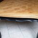 Table Louis XV in channel rough tray foot black snail matte