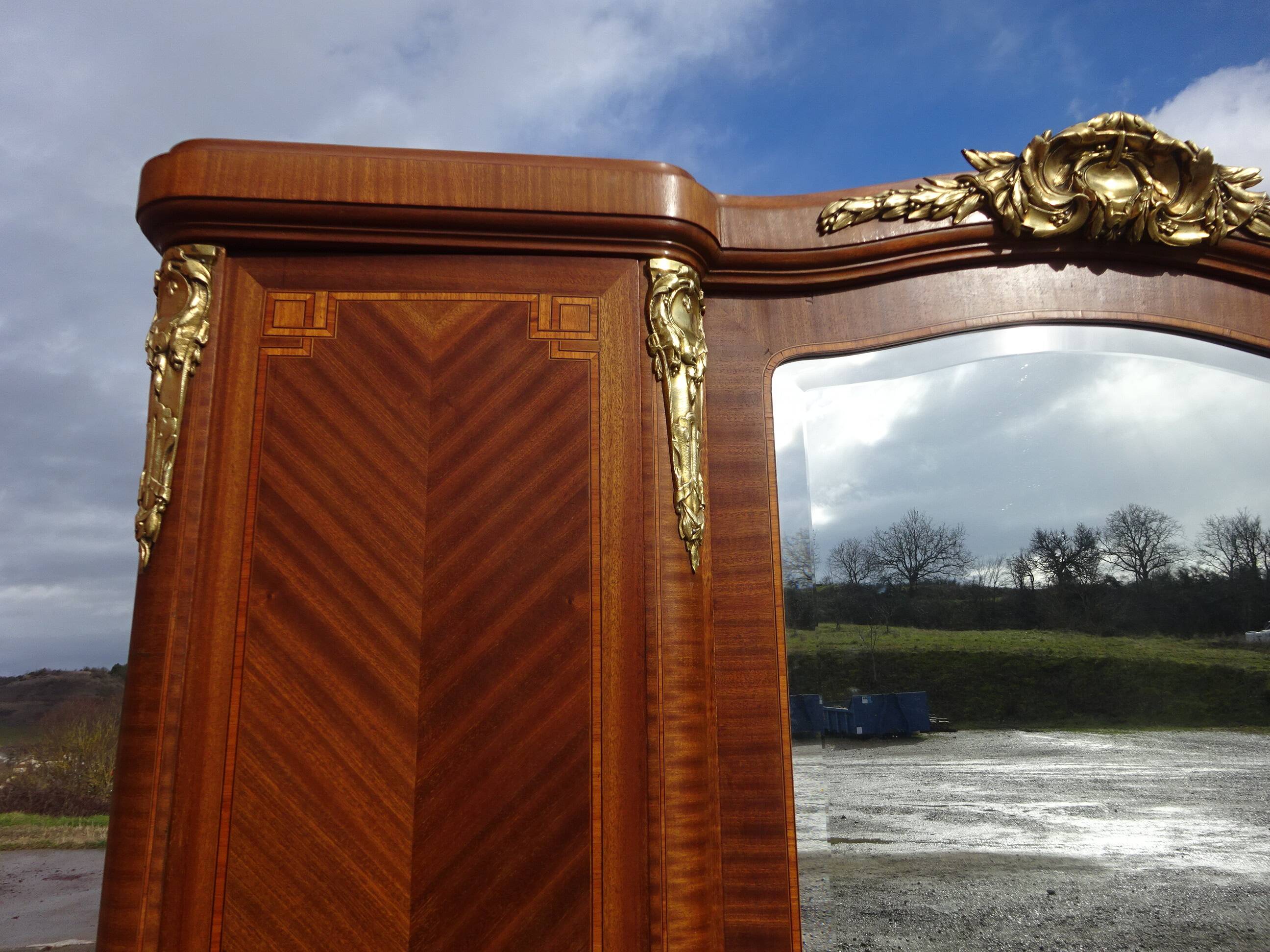 Old three-door wardrobe