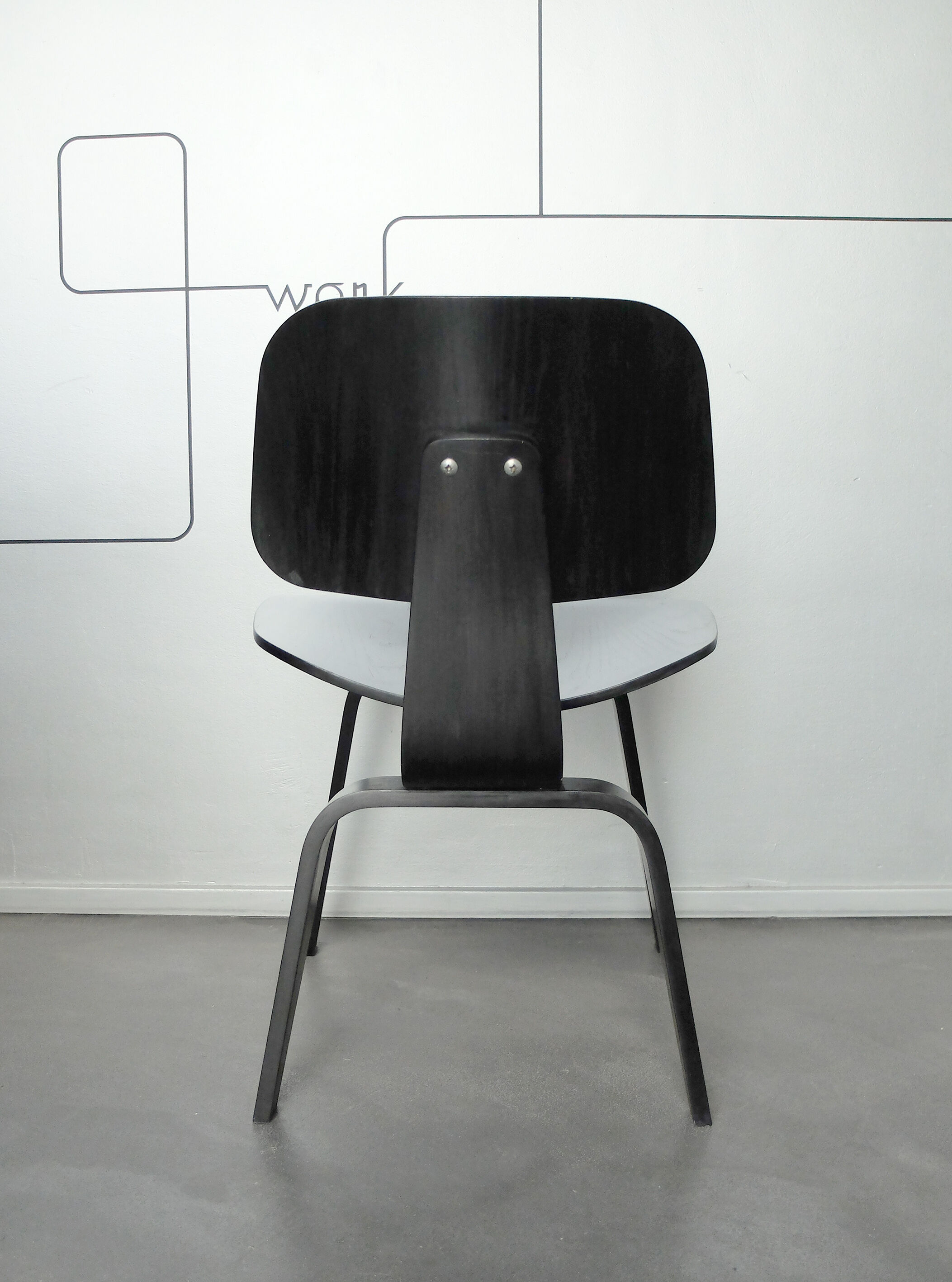 Black DCW chair by Charles & Ray Eames for Herman Miller, 1980