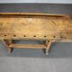 Vintage workbench with vise, Czechoslovakia, 1950s