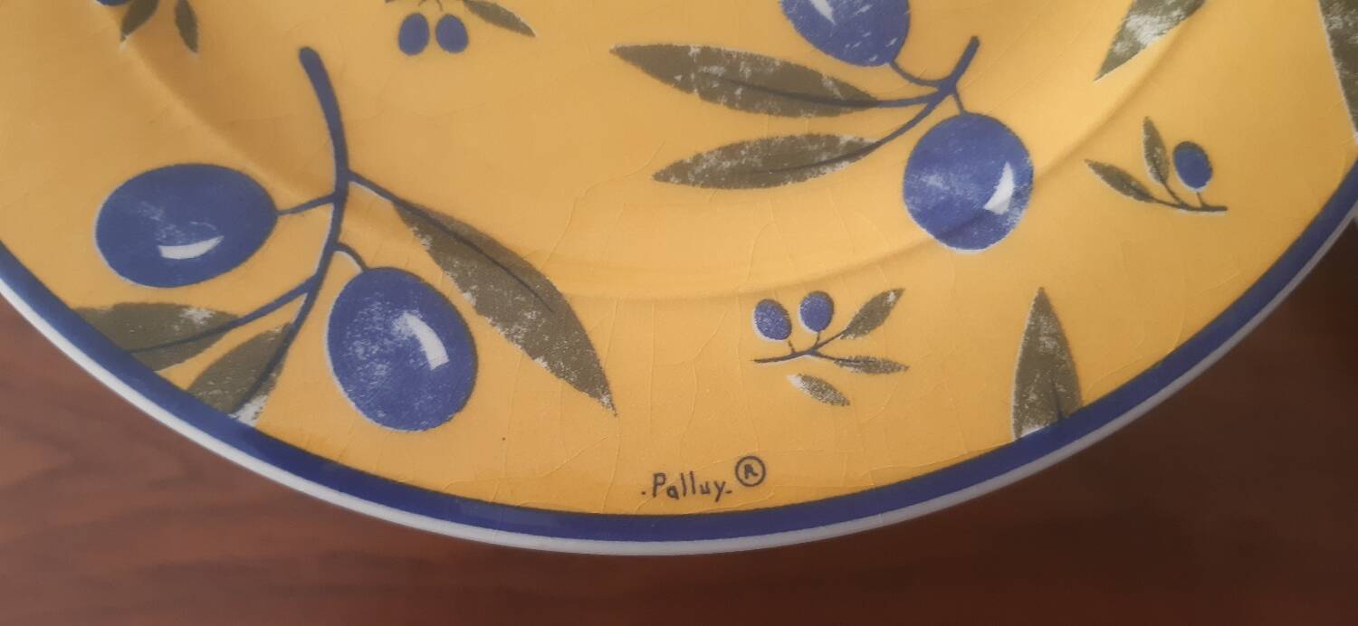 Flat plates hostess line faience Palluy