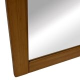 Porte-manteau vintage en pin avec miroir - design des années 1970