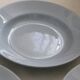Set of 4 Moulin des Loups soup plates, vintage French, rustic