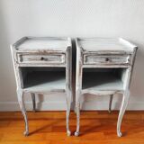 Pair of patinated bedside tables