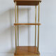 Vintage side table in brown formica