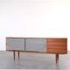 Mid-Century Op-Art Hand-Painted Danish Teak Sideboard, 1960s