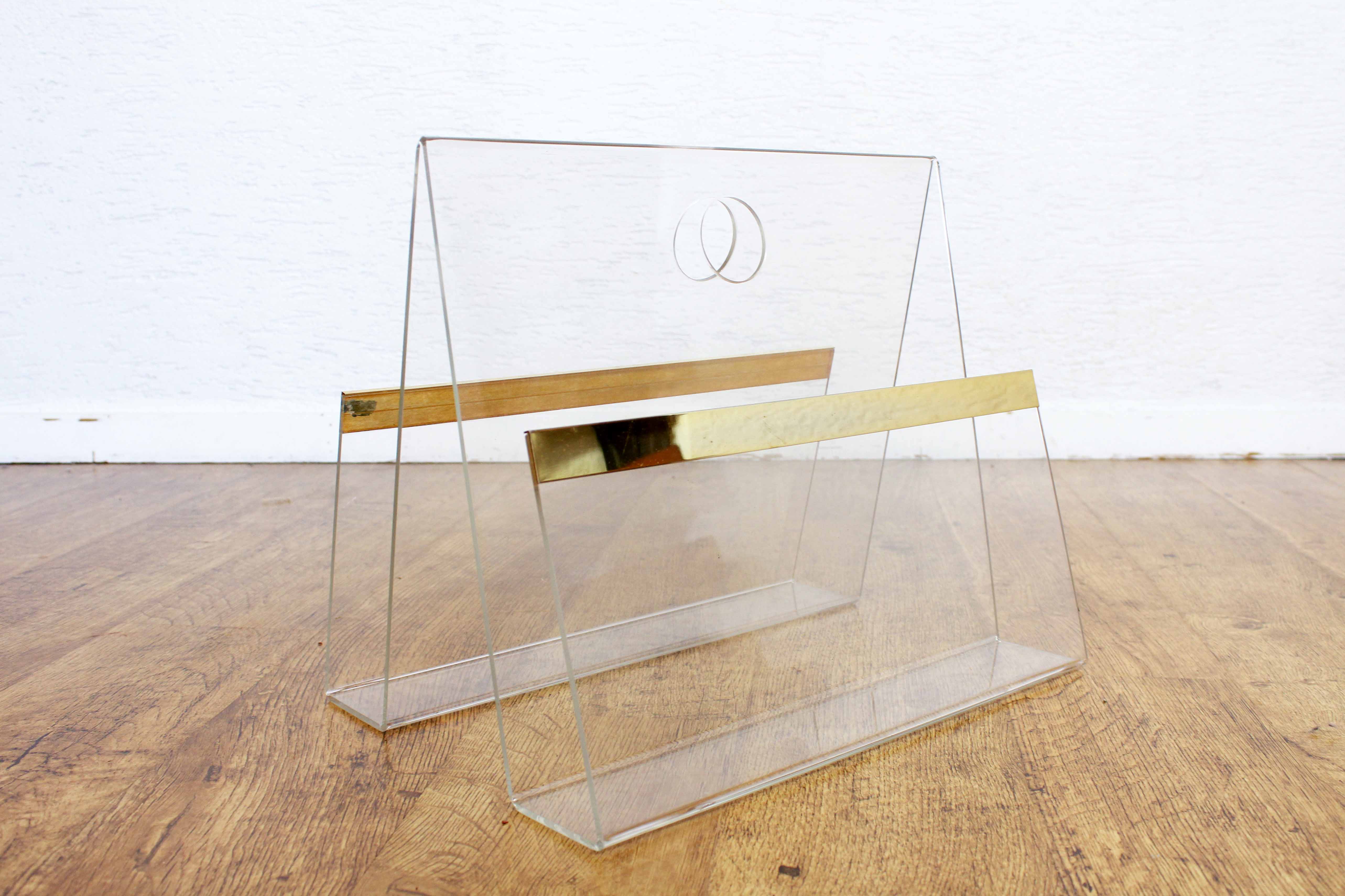 Plexiglas and brass magazine holder