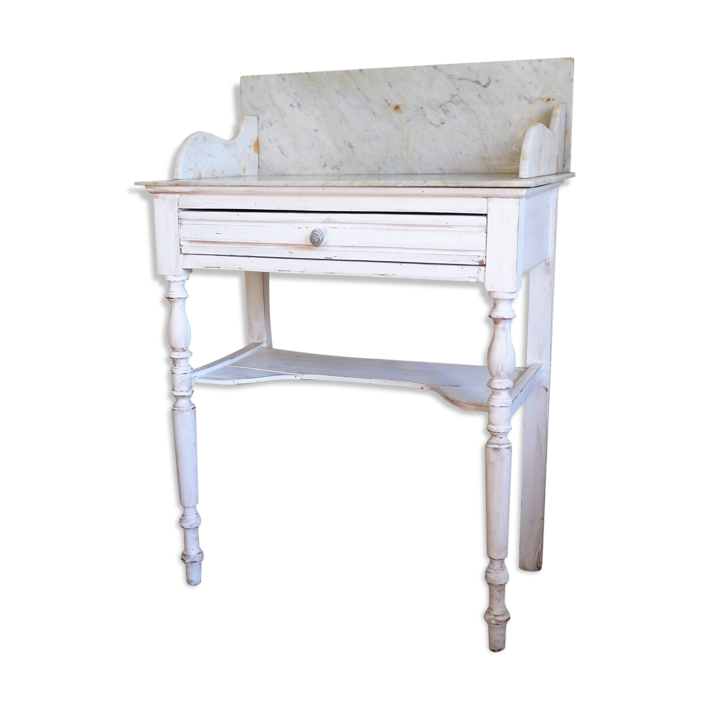 Wood dressing table and marble