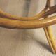 Table rattan and smoked glass 70s