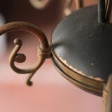 Vintage pendant light, empire brass pendant light, arrow pendant light