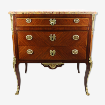 Very elegant Louis XVI Style chest of drawers Marble Marble Breach of Aleppo