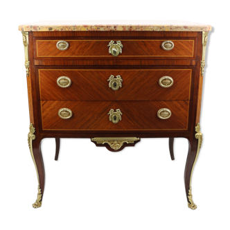 Very elegant Louis XVI Style chest of drawers Marble Marble Breach of Aleppo