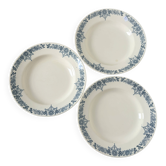3 deep plates in ironstone from Longchamp model Christiane 220511