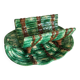 Dish and Asparagus Drainer in Green Barbotine Earthenware