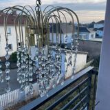 Vintage Italian Cascade 3-Light Chandelier with Tassels