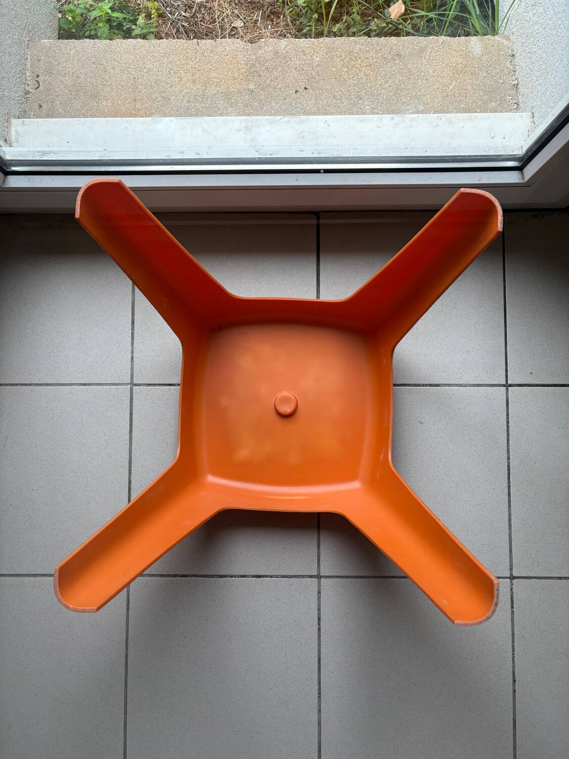 Vintage orange Flair stool from the 70s