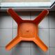 Vintage orange Flair stool from the 70s