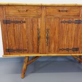 Vintage rattan sideboard from the 50/60s