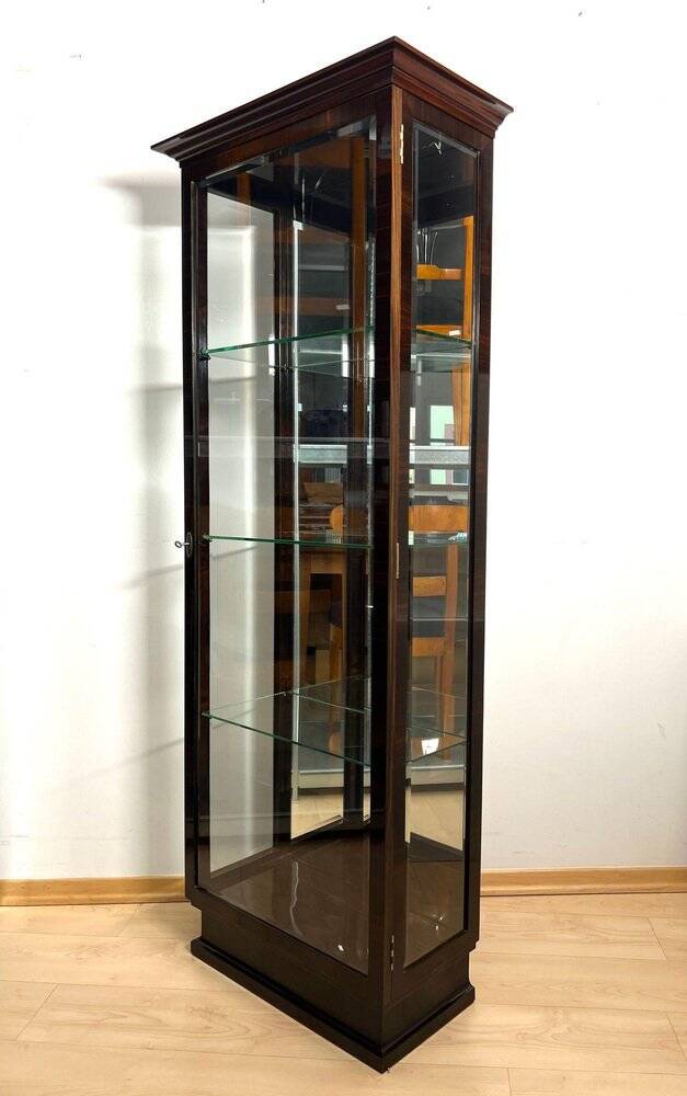 Art Deco Display Cabinet in Glass & Macassar Veneer, France, 1930