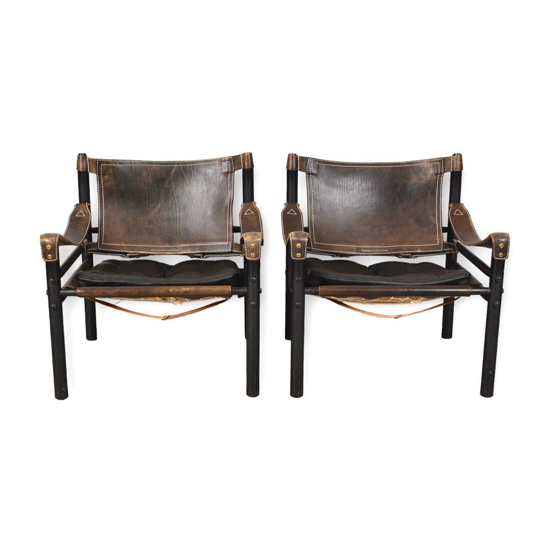Pair of Sirocco armchairs by Arne Norell, Sweden, 1960s