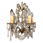Chandelier with tassels with five arms of light, gilded metal, late 19th century
