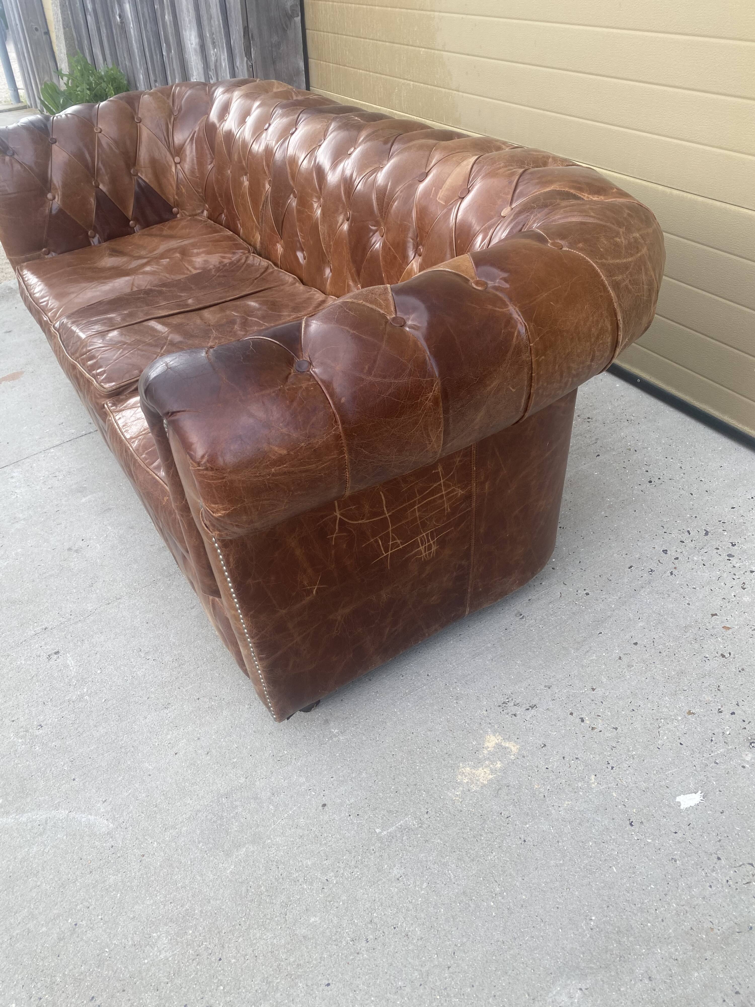Sofa Chesterfield Brown